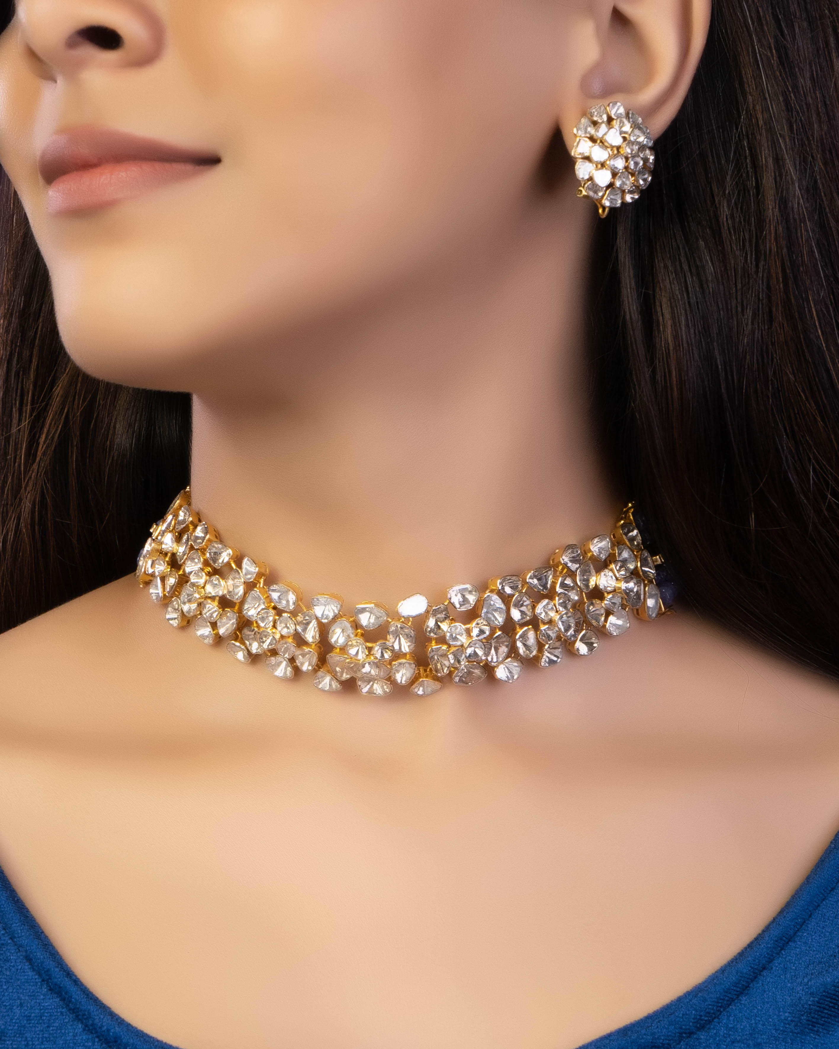 Tejal Choker And Samiksha Tops Polki Set