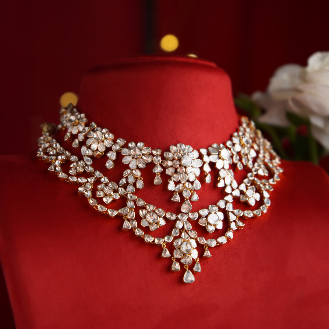 Zanaida Necklace And Saloni Necklace Polki Set