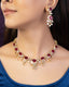 Druti Necklace And Aashika Long Earrings Polki Set