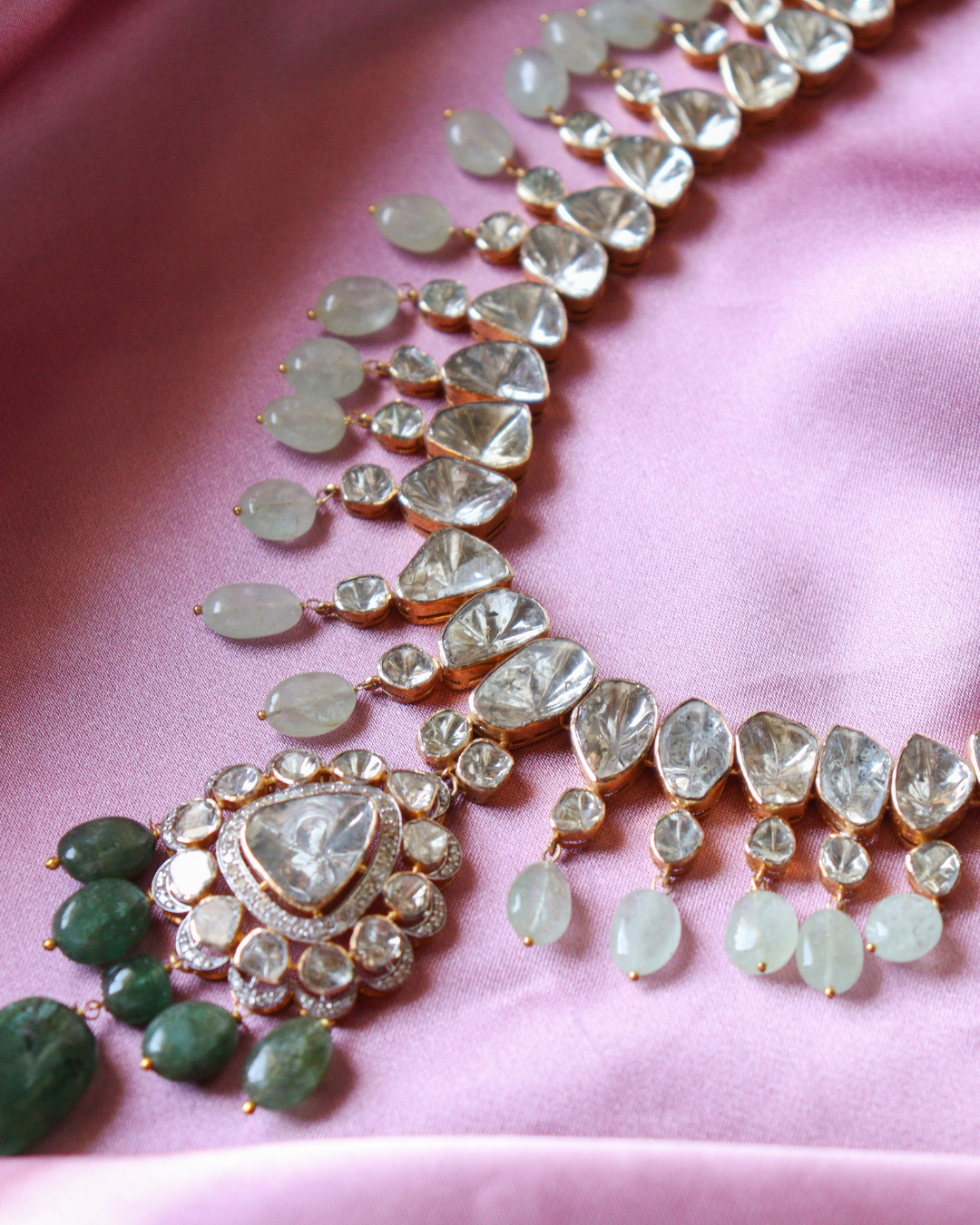 Reshma Polki And Diamond Necklace Main image