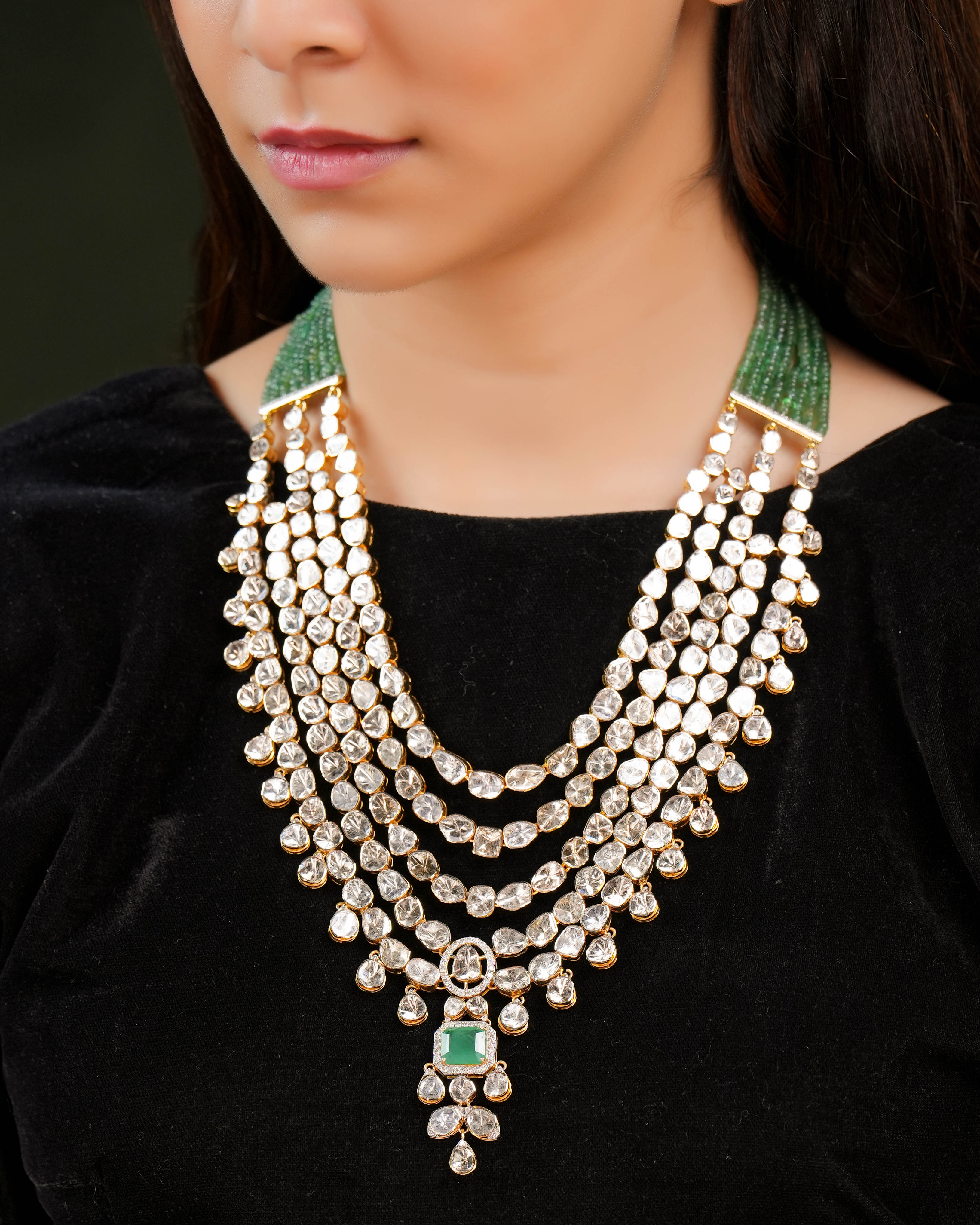 Shefalika Polki And Diamond Long Necklace Main image