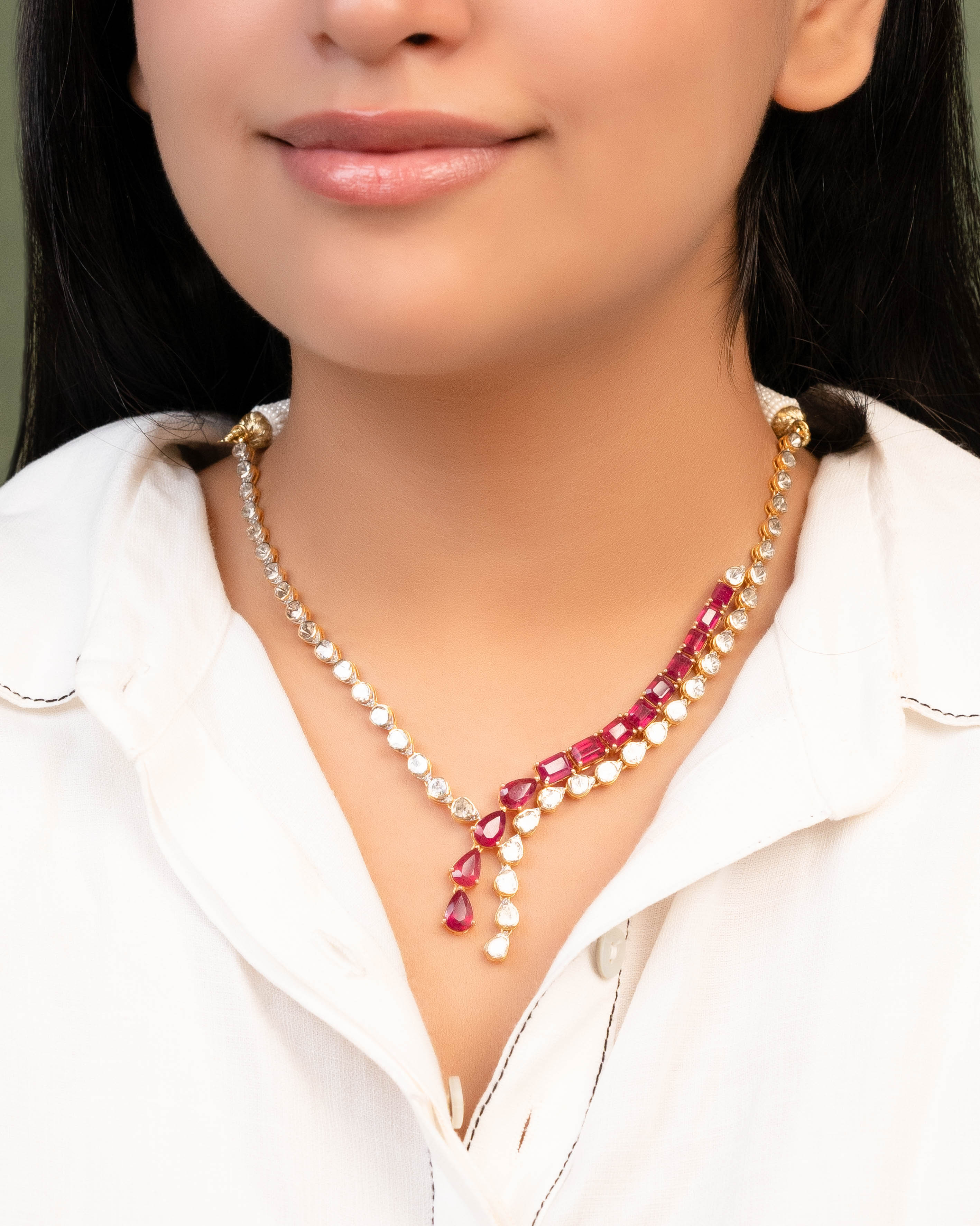 Aruna Polki And Diamond Necklace Main image