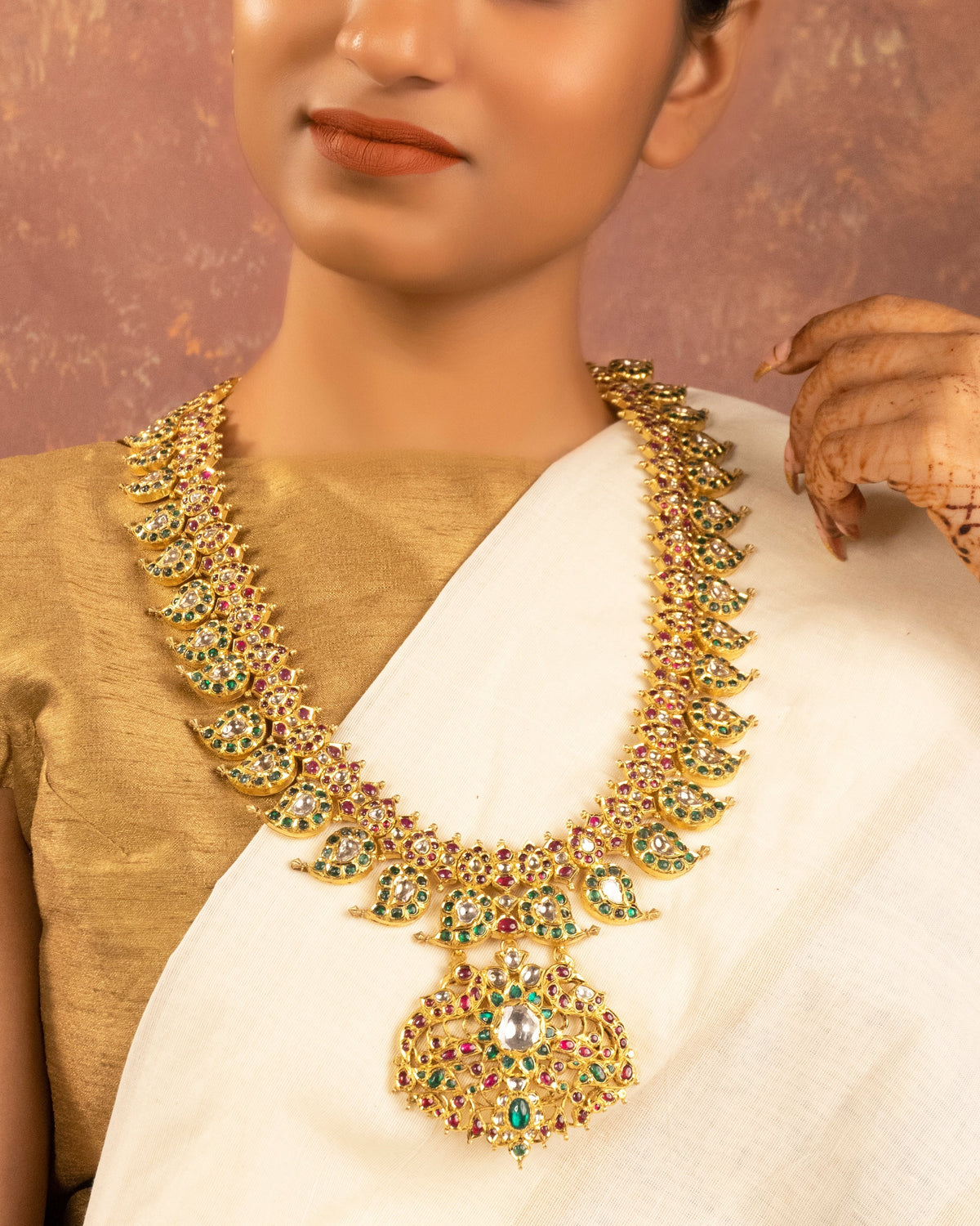 Barkha Polki Long Necklace