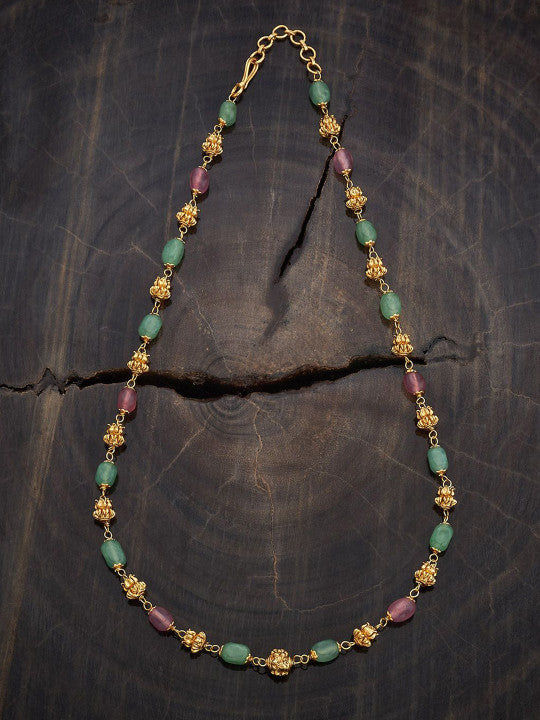 Gold-Plated Beaded Antique Chain