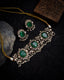 Noor-e-Shringaar Green Moissanite Polki Necklace Set