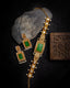 Aafreen Green Polki Necklace Set