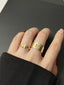 Women Set of 2 Gold-Plated Finger Ring