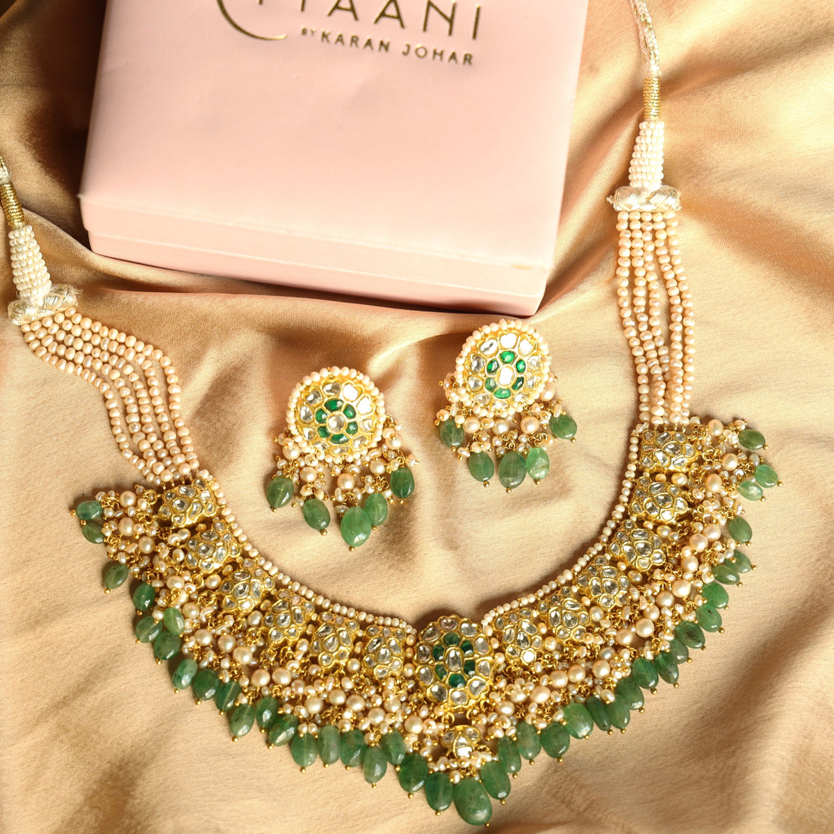 Prerna Necklace And Aleesha Tops Polki Set Main image
