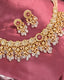 Kesariya Necklace And Aria Tops Polki Set