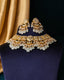Naomi Necklace And Ziva Long Earrings Polki Set
