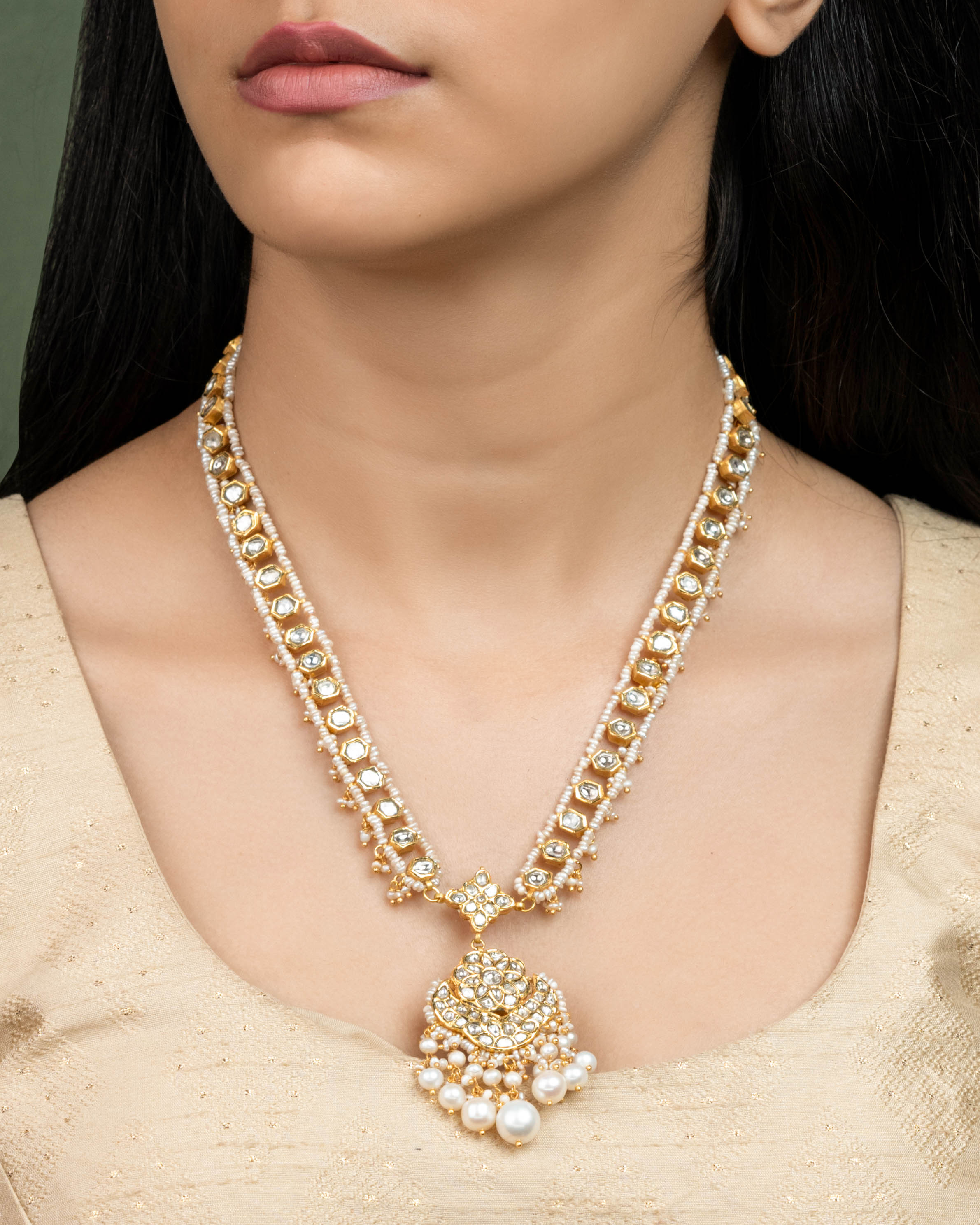 Tareena Polki Long Necklace Main image