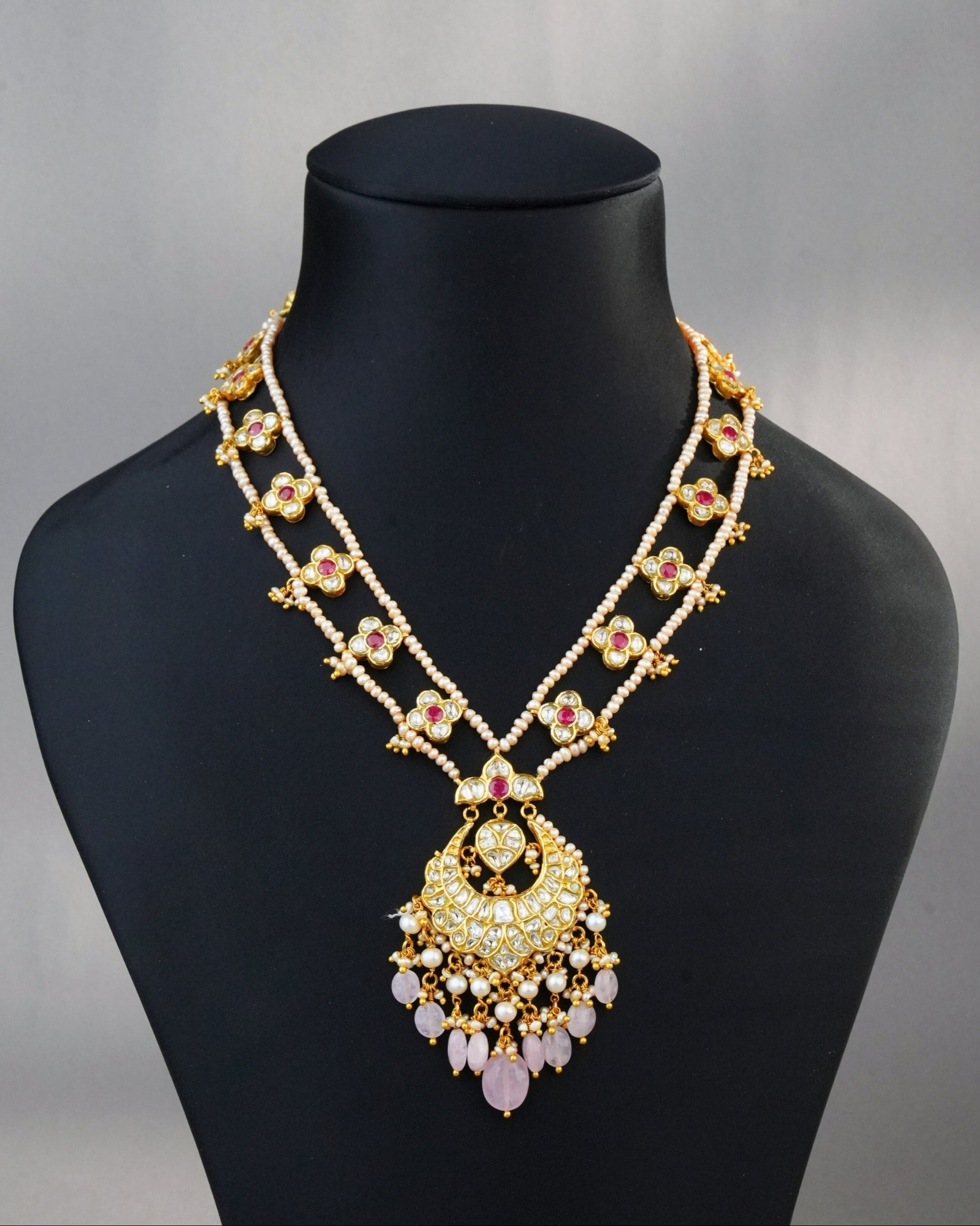 Greta Polki Long Necklace