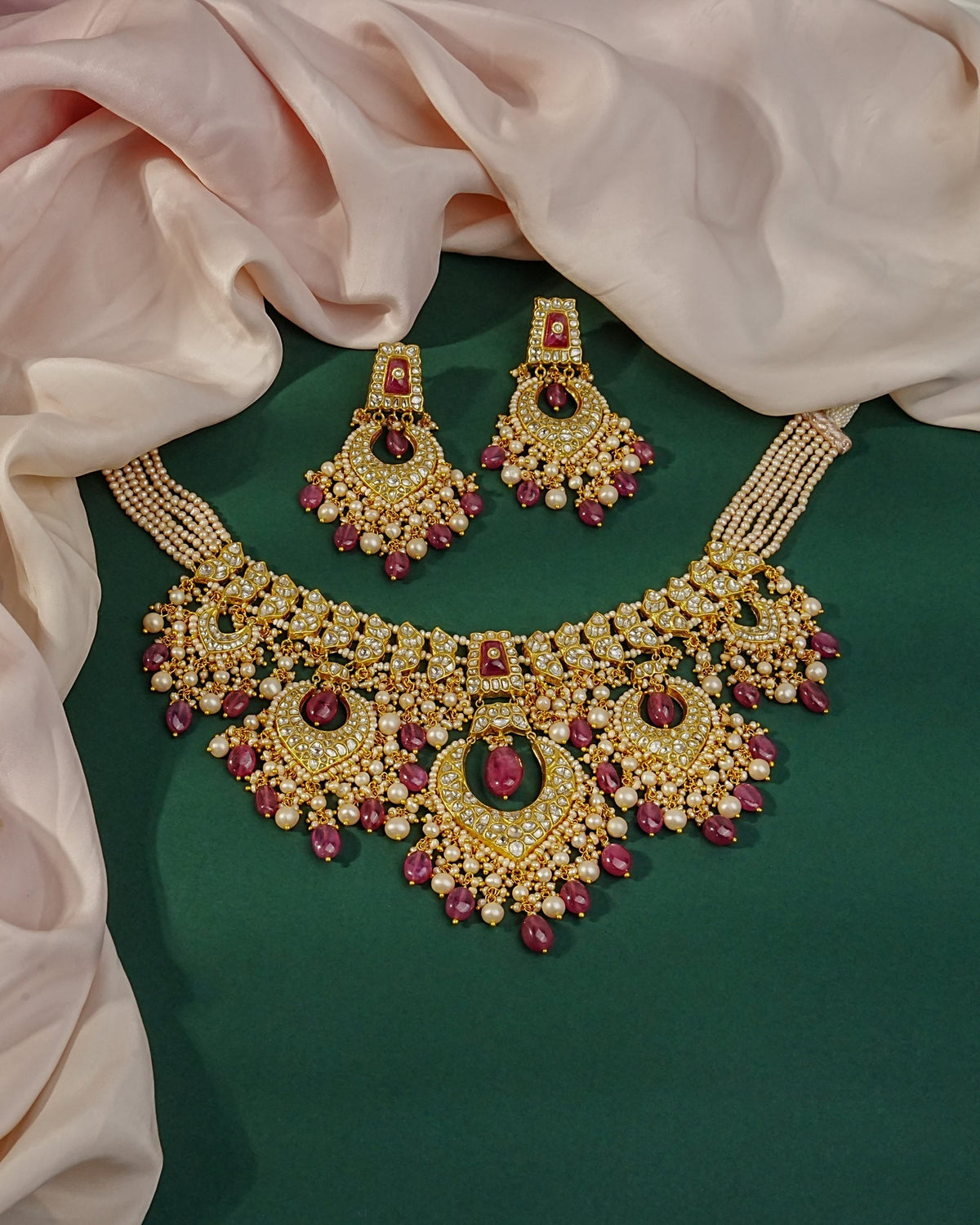 Astraea Necklace And Gia Chandbalis Polki Set