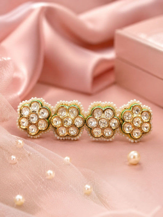Women Gold-Plated American Diamond Finger Ring