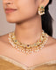 Nusrat Necklace And Earlina Tops Polki Set