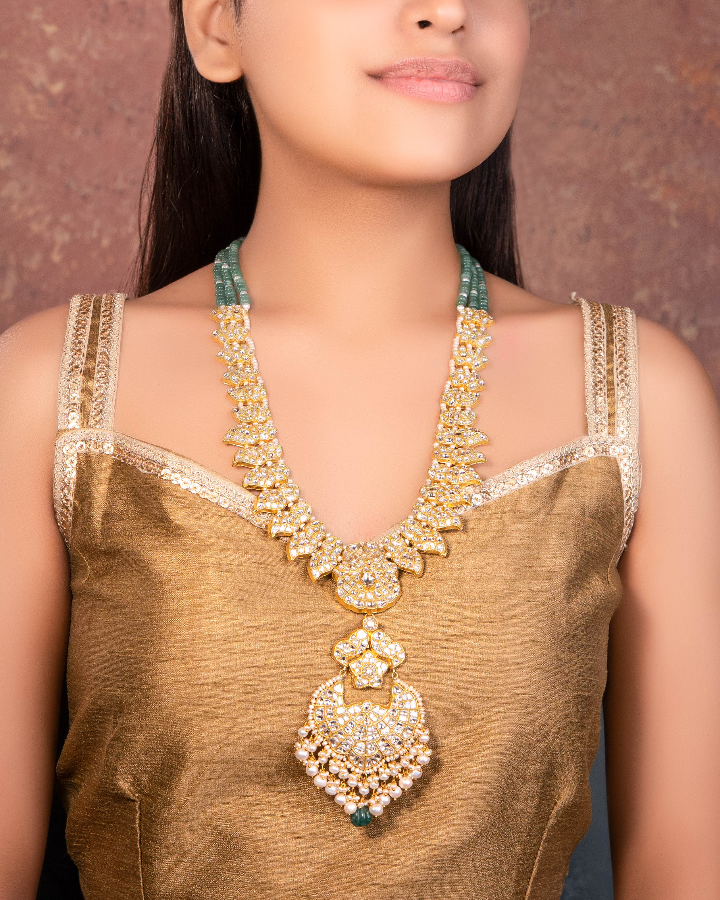 Naisha Polki Long Necklace