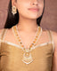 Navya Long Necklace And Vani Tops Polki Set