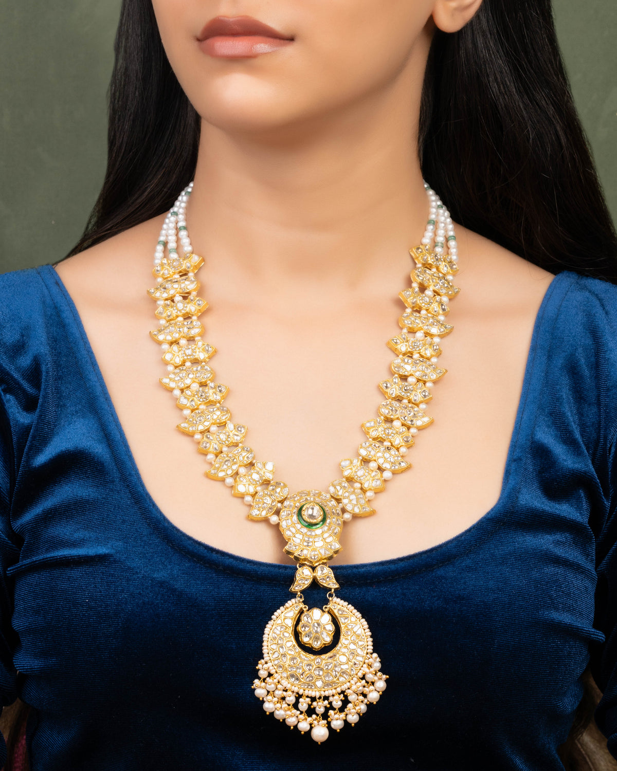 Dhanvi Polki Long Necklace