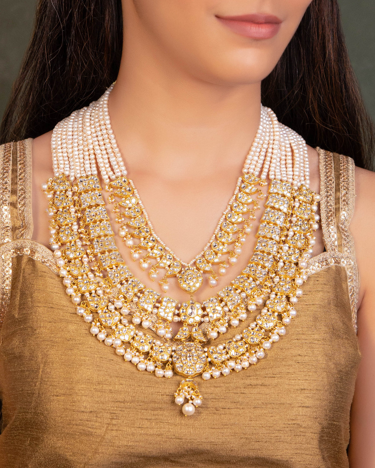 Naisha Polki Long Necklace