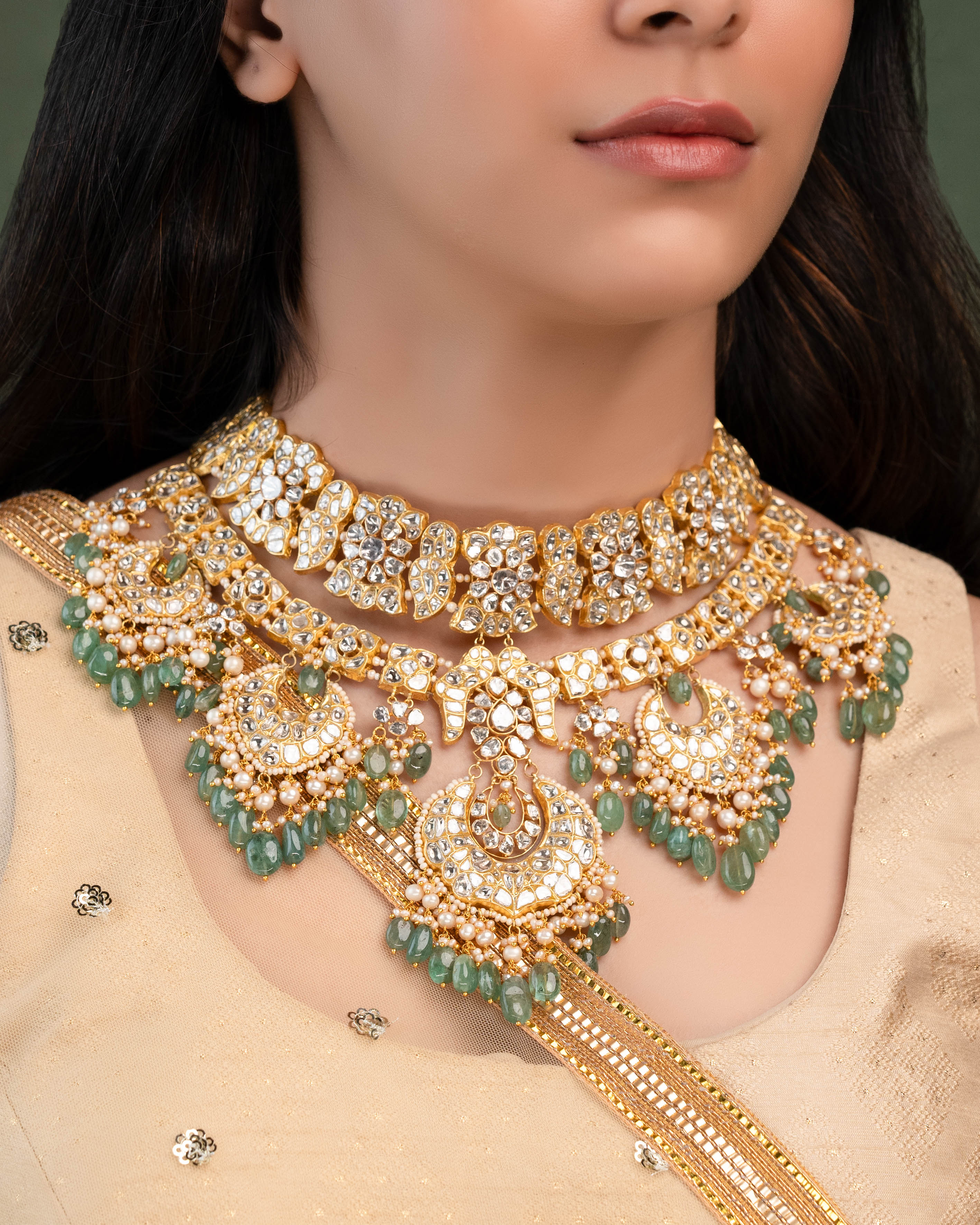 Hina Polki And Diamond Necklace