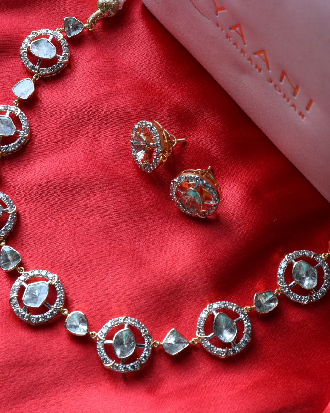 Amrin Choker And Preeti Tops Polki And Diamond  Set