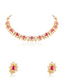 Mohina Necklace And Manasvi Tops Polki And Diamond Set
