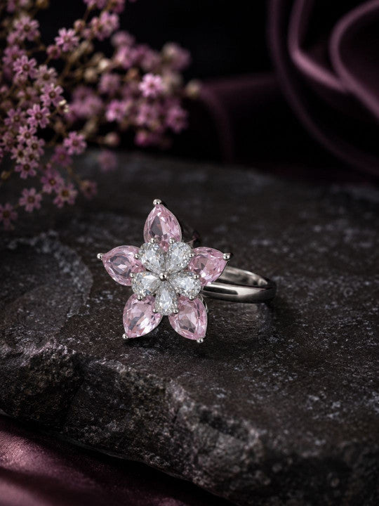 Women Stone Studded & Beaded Finger Ring