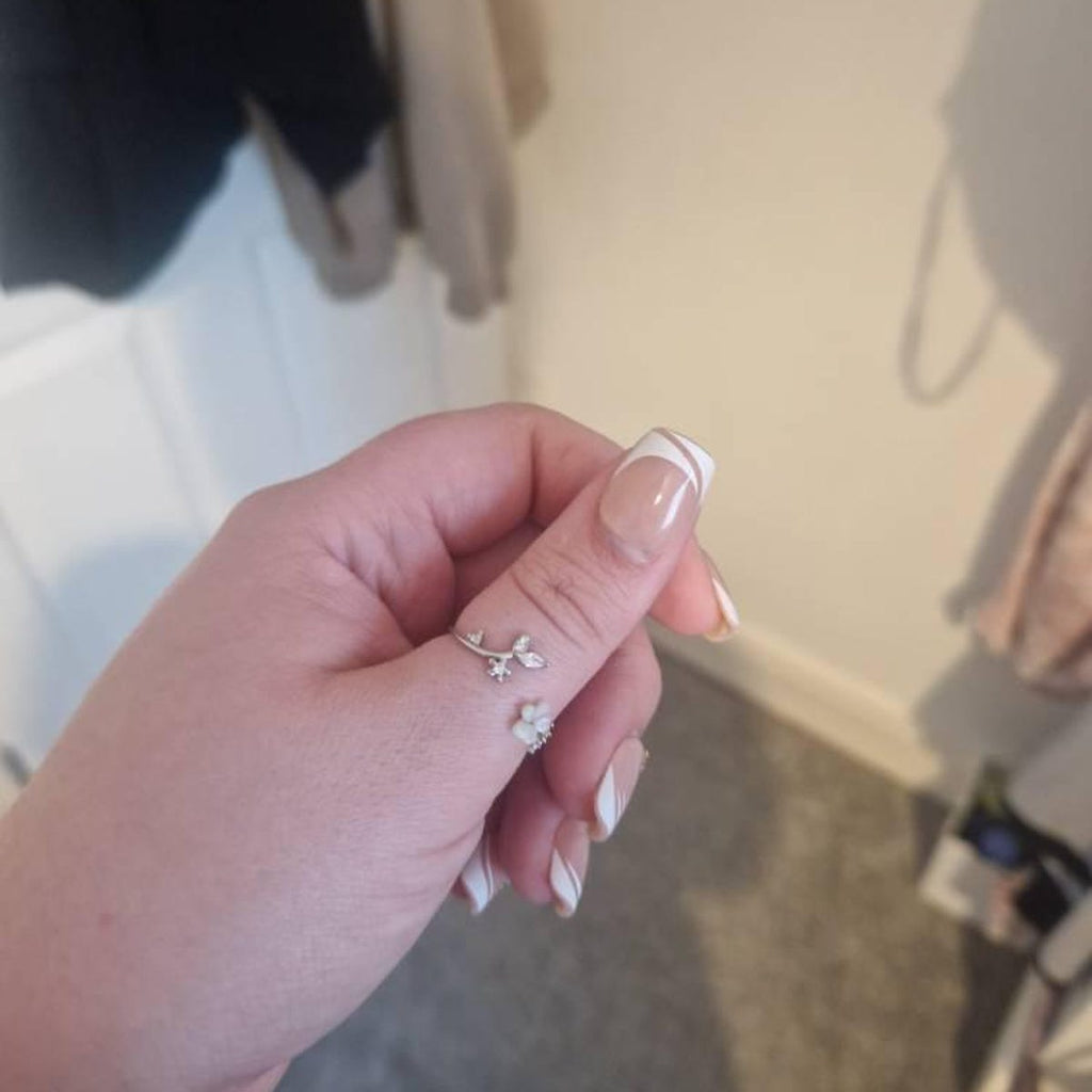 Sterling Silver Sakura Flower Ring