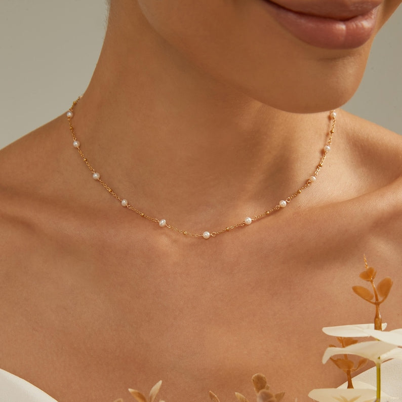 Tiny Pearl Necklace