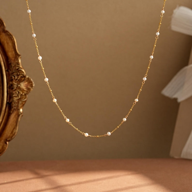 Tiny Pearl Necklace