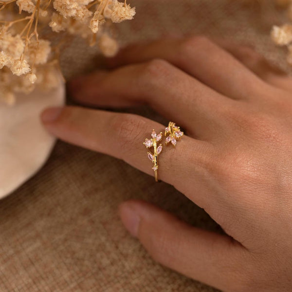 Rose Pink Flower Ring