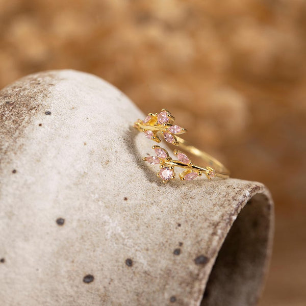 Rose Pink Flower Ring
