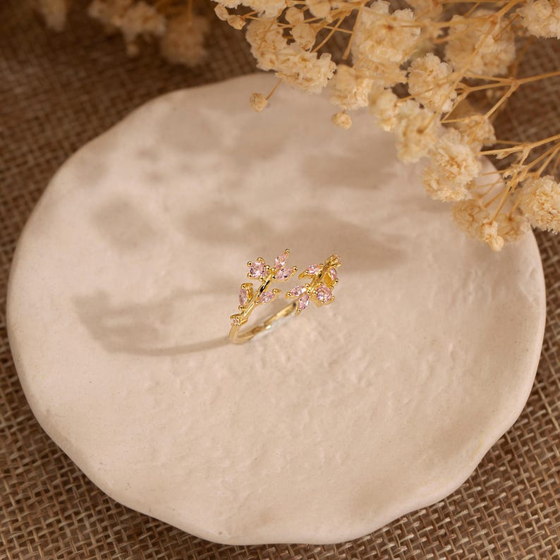Rose Pink Flower Ring
