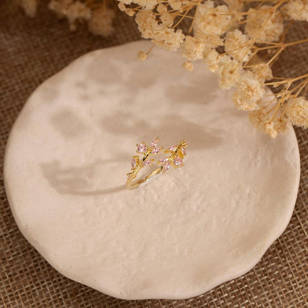 Rose Pink Flower Ring