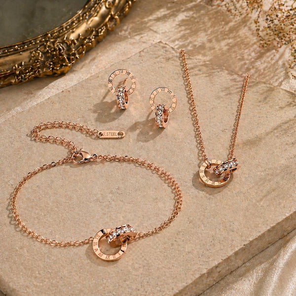 Roman Numeral Jewelry Set