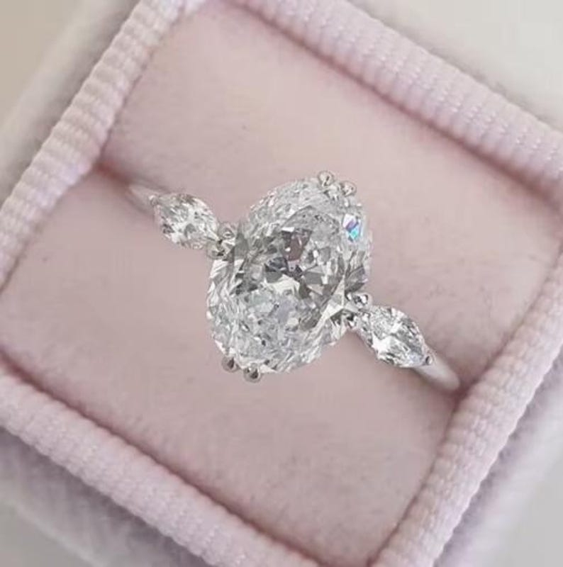 Sterling Silver Oval Cubic Zirconia Ring - Elegant Jewelry, Party Accessory