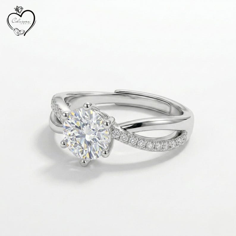 Minimalist Zircon Engagement Ring
