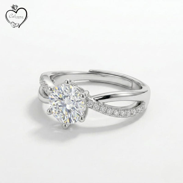 Minimalist Zircon Engagement Ring