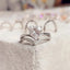Heart Cut Cubic Zirconia Engagement Ring Set, V-Shaped Wedding Band