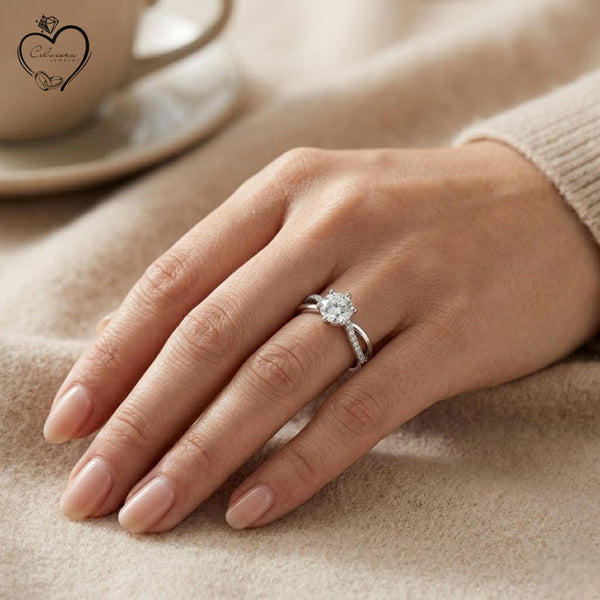 Minimalist Zircon Engagement Ring