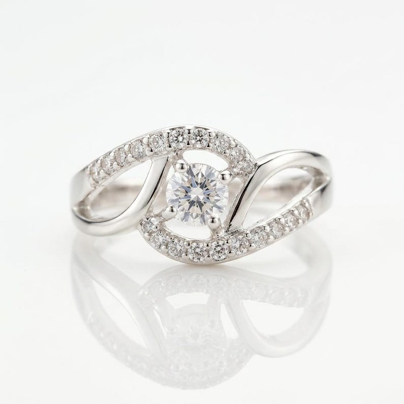 Crystal Flower Statement Ring