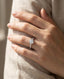 925 Sterling Silver Halo CZ Engagement Ring with Pave Band