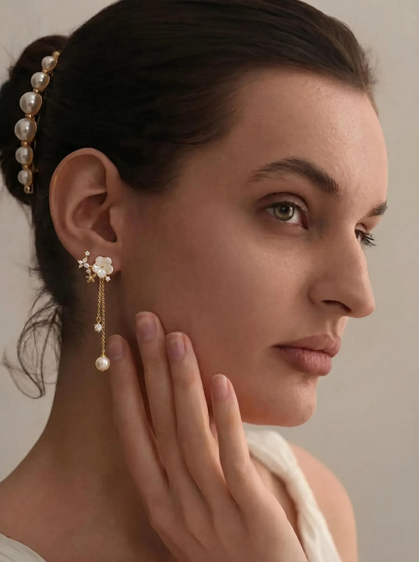 Pearl Flower Earrings