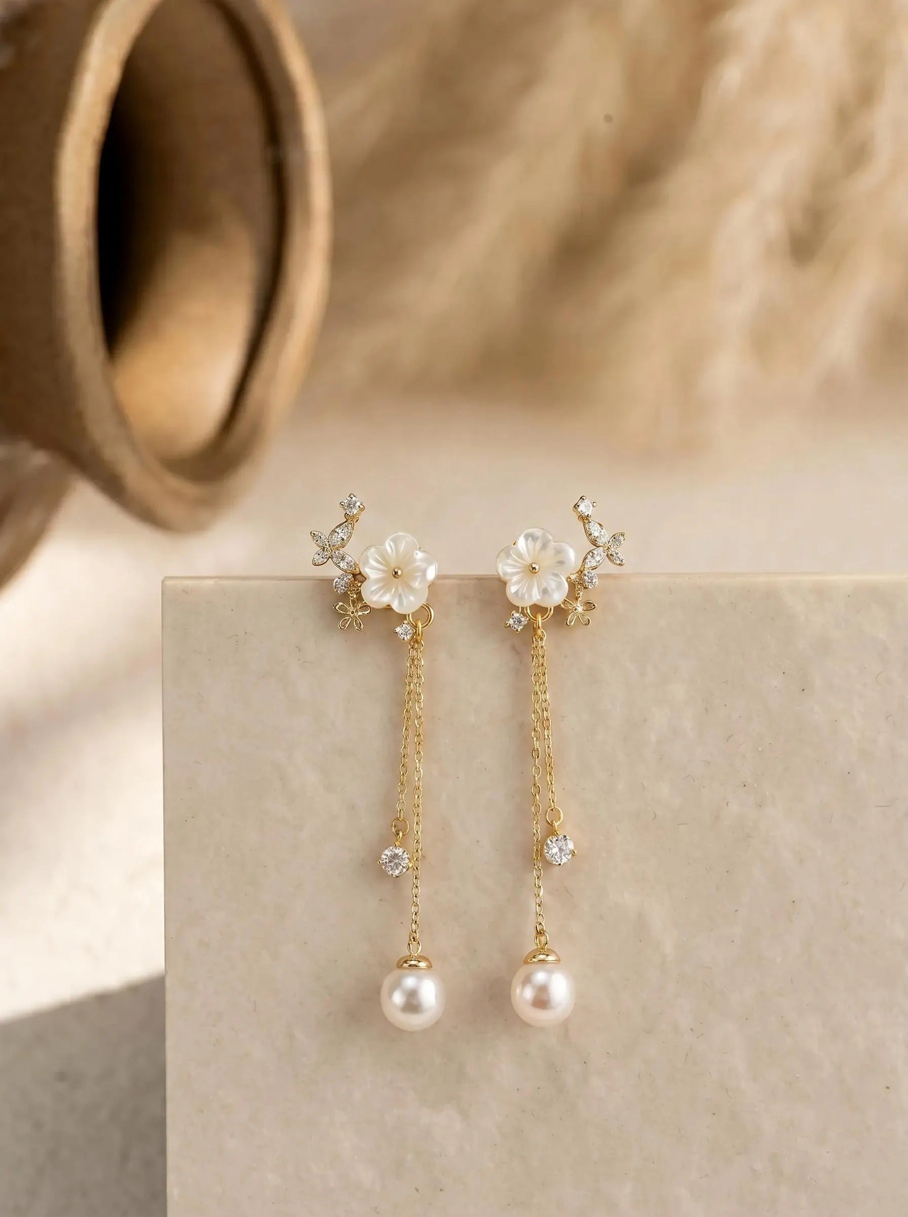 Pearl Flower Earrings