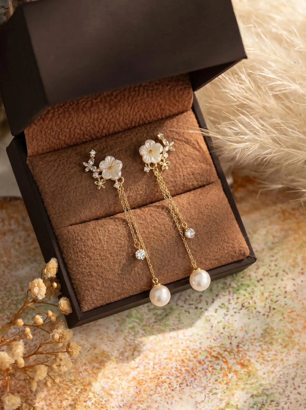 Pearl Flower Earrings