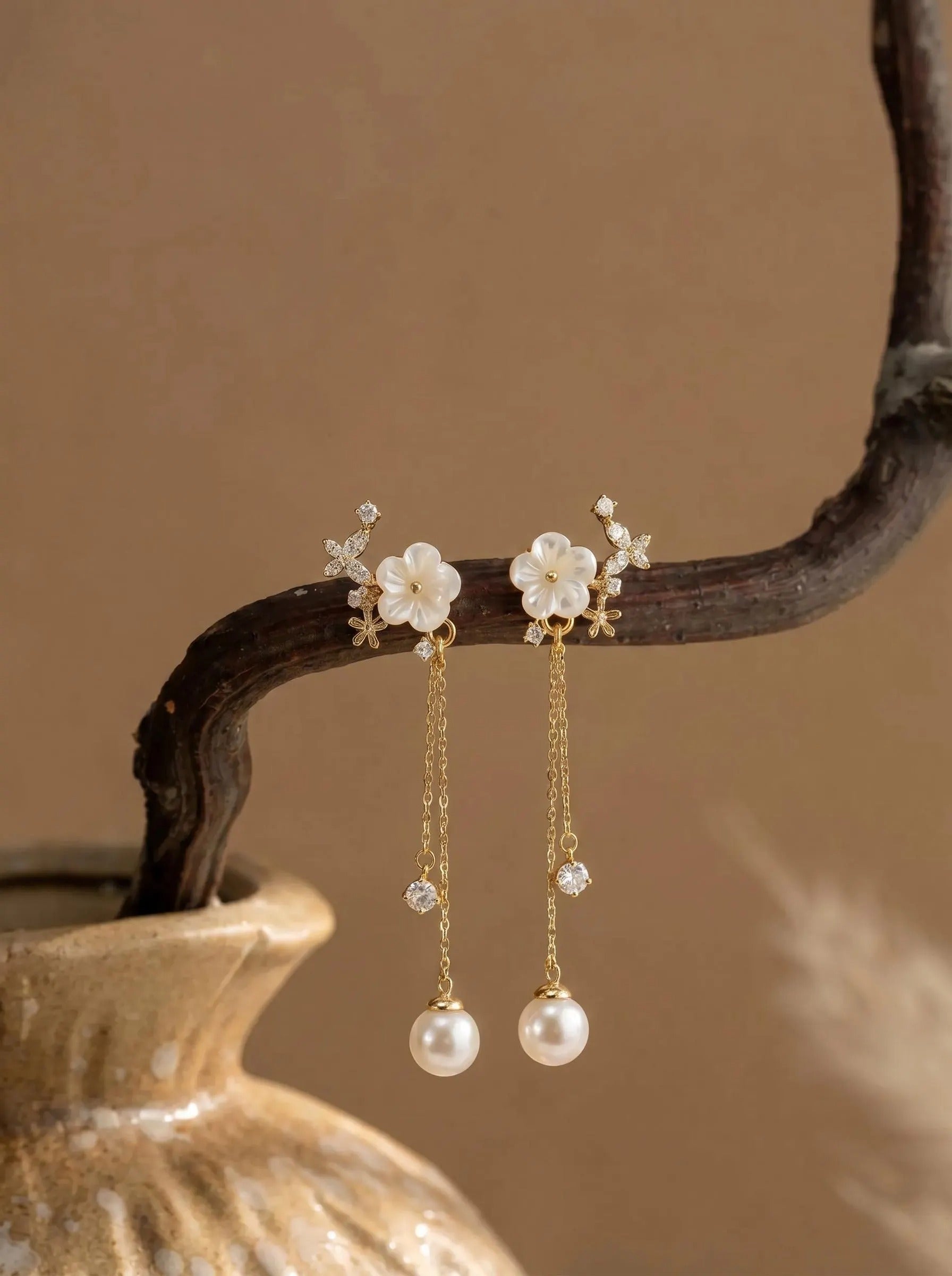 Pearl Flower Earrings