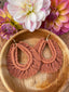 Size: 6-7 cm  Material: Recycled cotton and golden plated alloy.