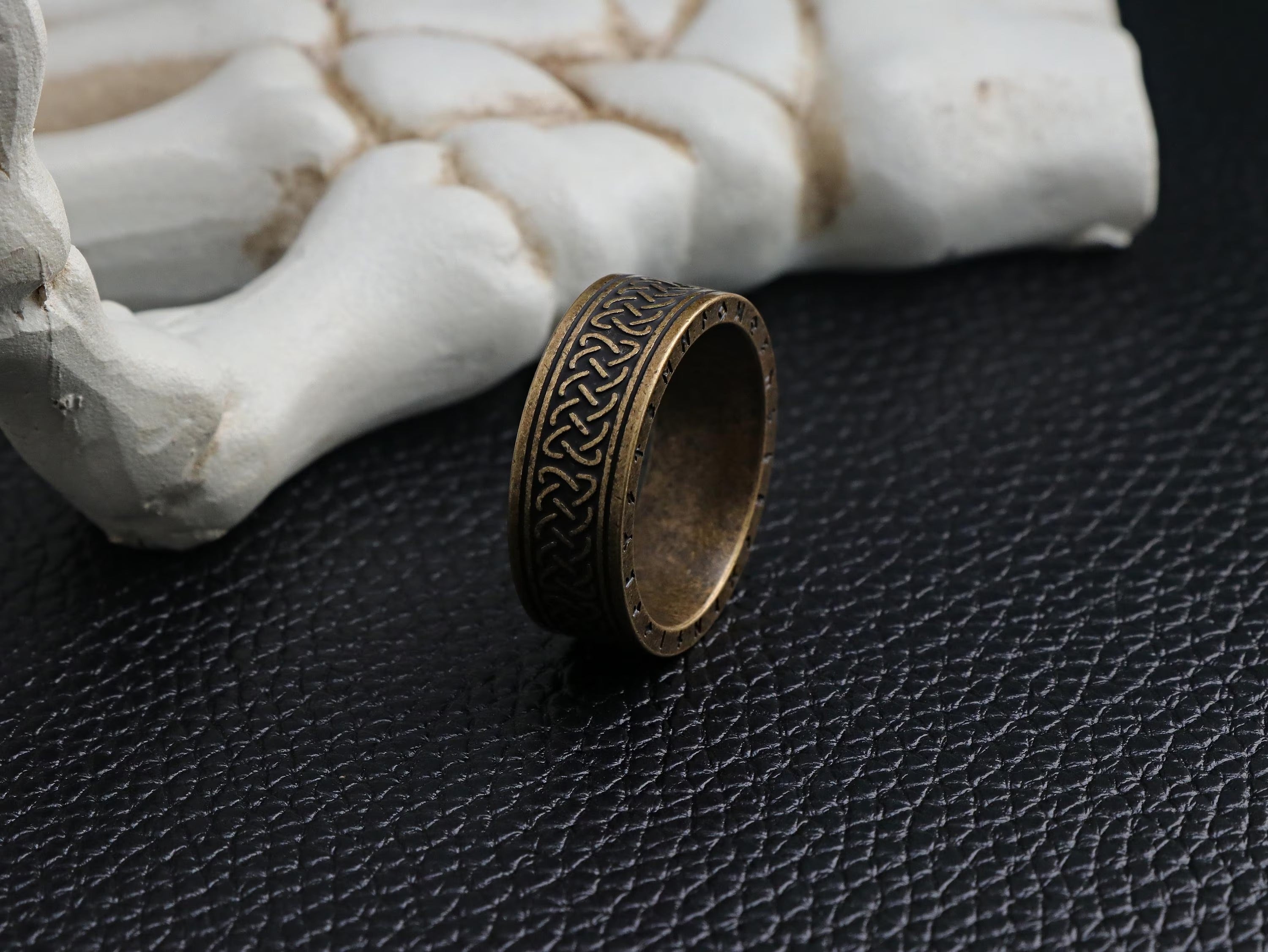 Bronze Celtic Knot Ring ,Viking Ring,Viking Inspired Band Jewelry