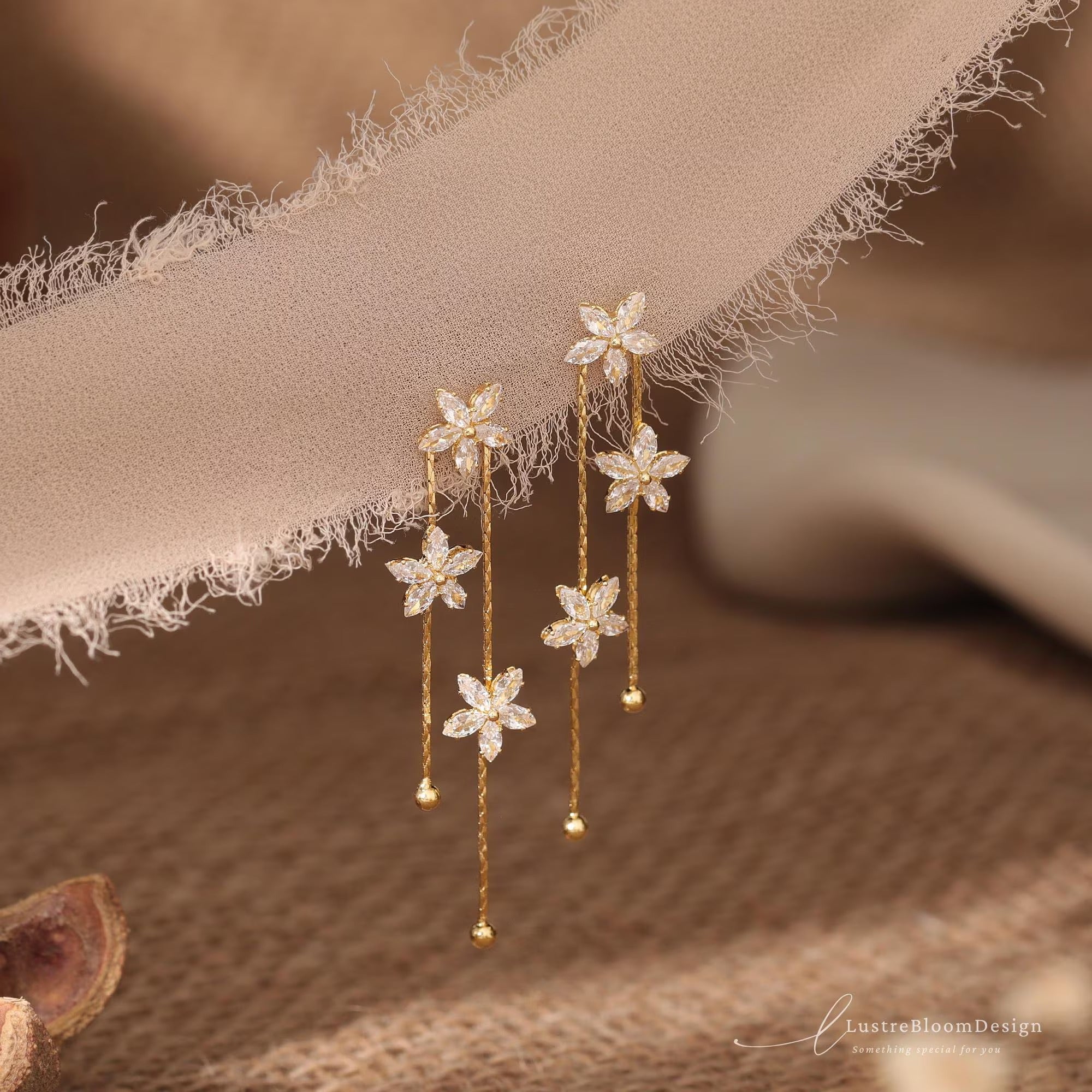 Dainty Flower Drop Earrings