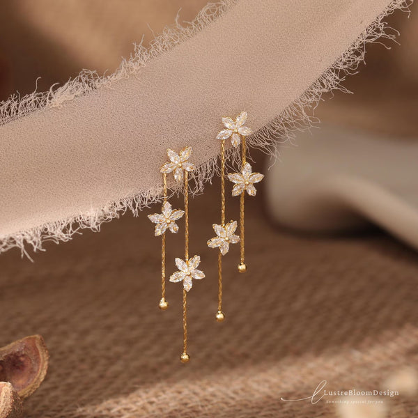 Dainty Flower Drop Earrings